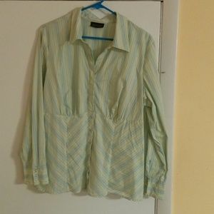 Lane Bryant 16/18 blue green top